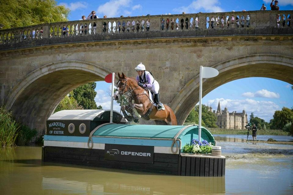 Gemma Stevens wins Burghley on her dressage score as women fill the podium