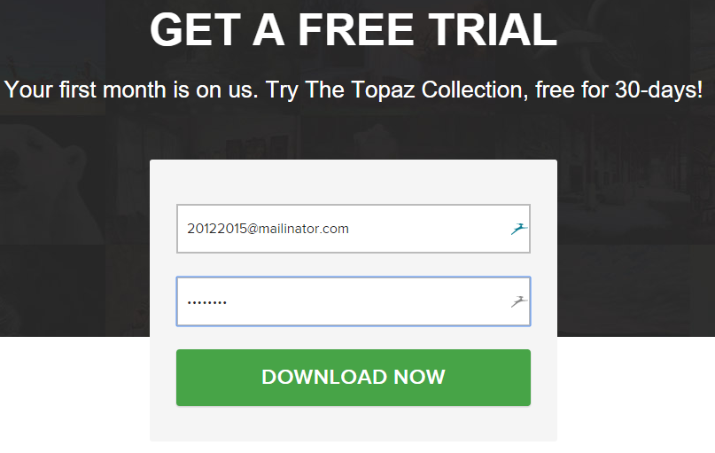 Страница загрузки триальной версии