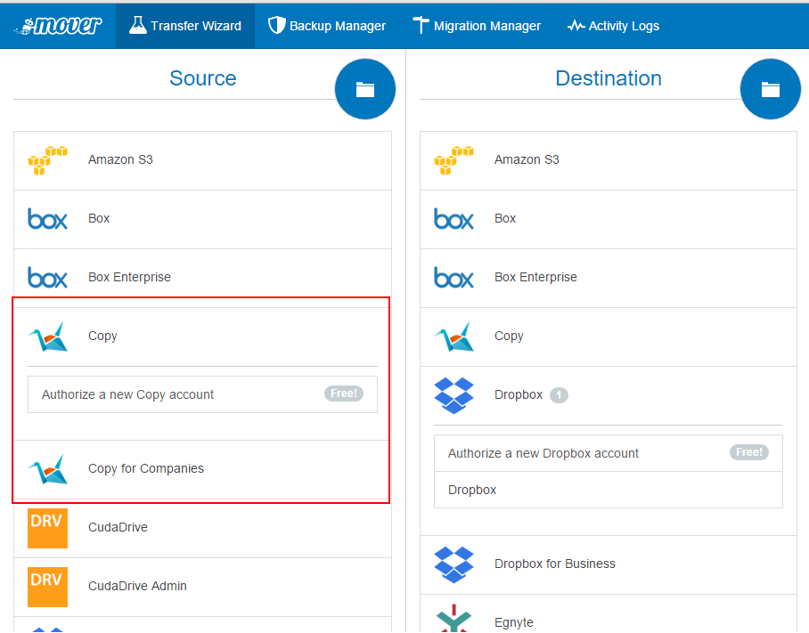 Интерфейс Mover