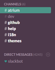 Список тем канала