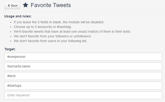 Настройки автолайка