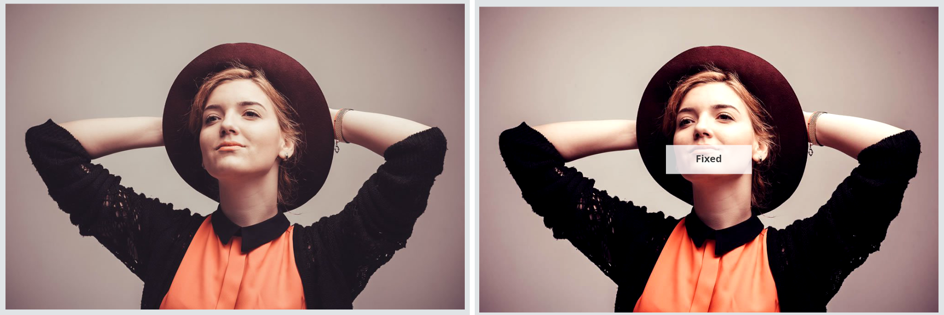 Слева оригинал фото. Справа с автоулучшением