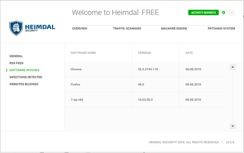 Раздел Activity Reports