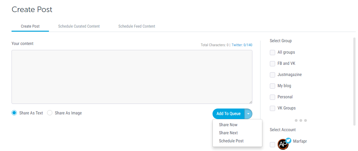 Ручное создание поста