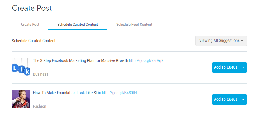 Предложенные посты