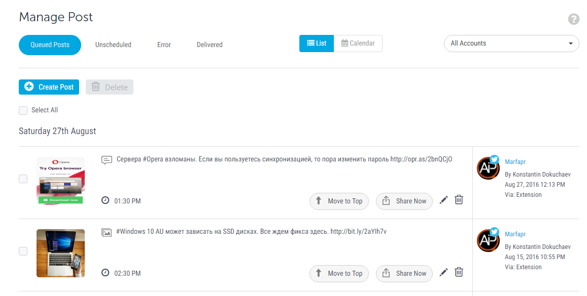 Обзор публикаций
