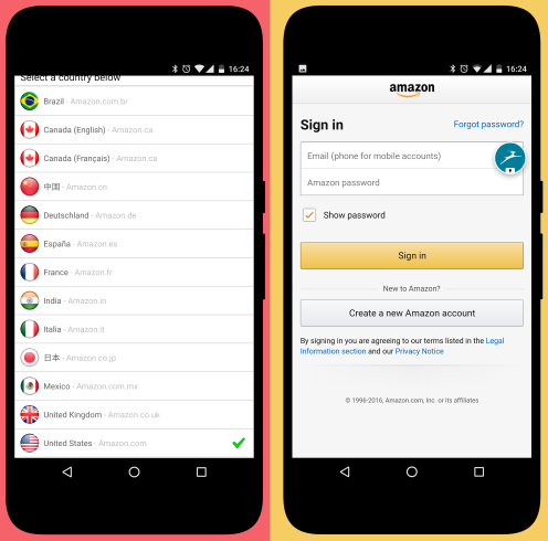 Авторизация в Amazon