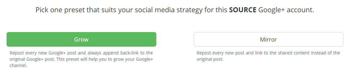 Выберите опцию «Grow»