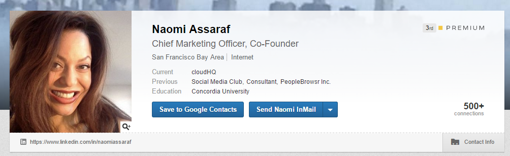 Сохраните контакт из LinkedIn в Google Контакты