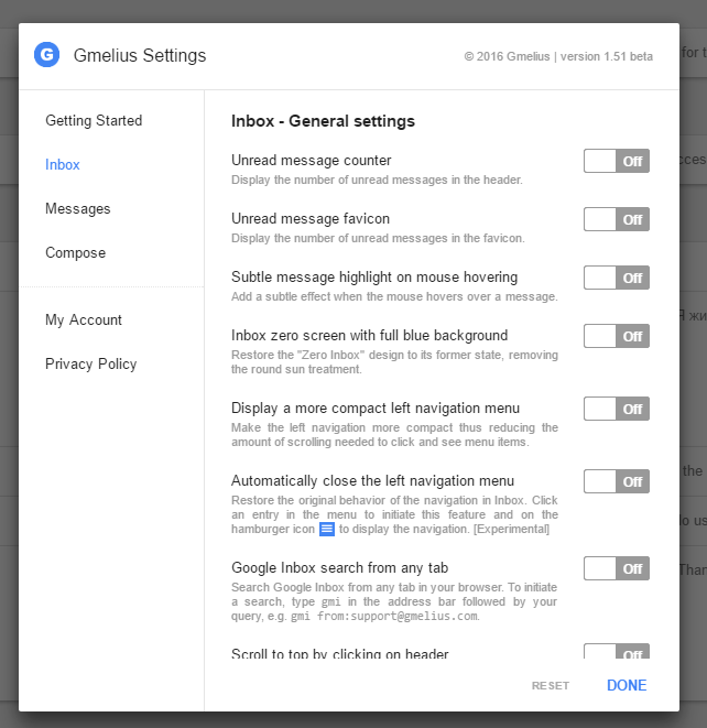 Gmelius для Inbox