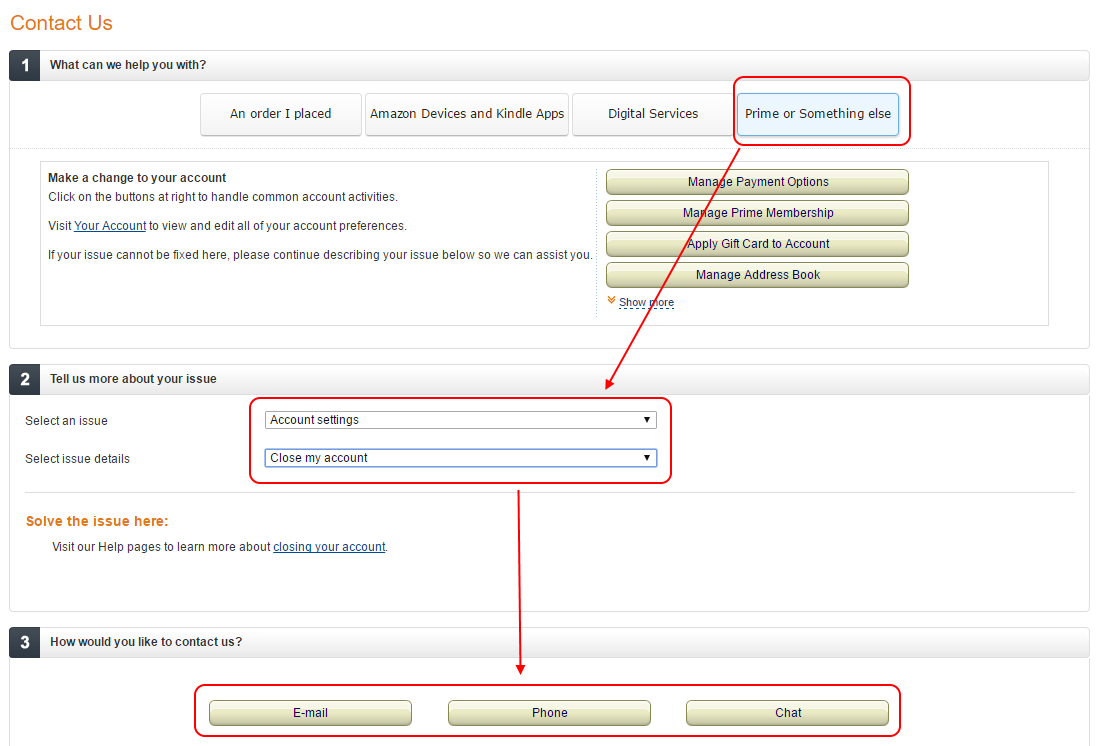 Процесс удаления аккаунта