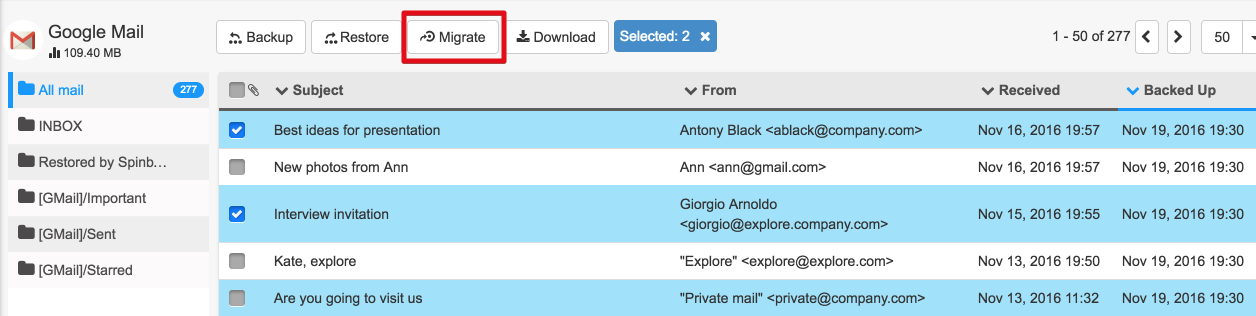 Восстановление и миграция