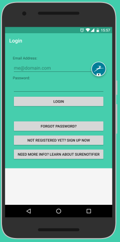 Стартовое окно SureNotifier