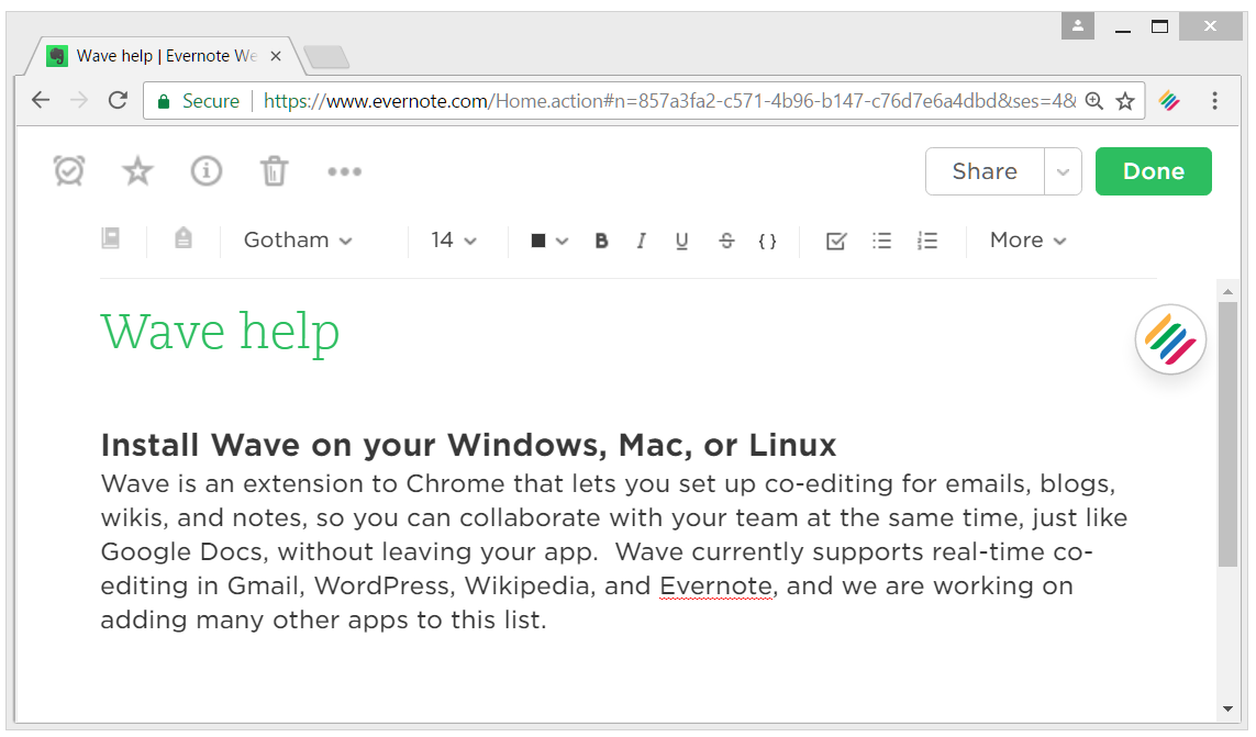 Начало работы с Wave