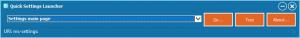 Settings Quick Launcher