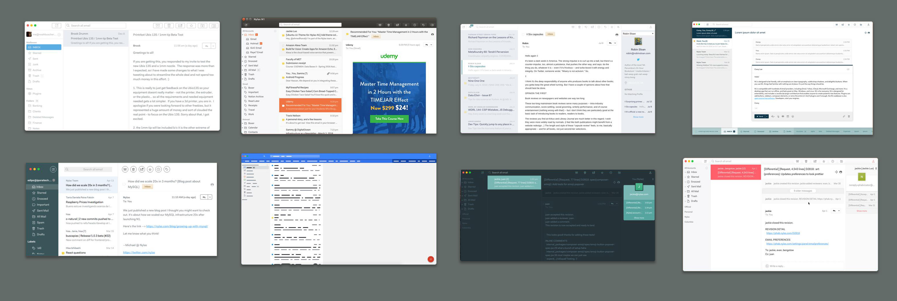 Различные цветовые схемы