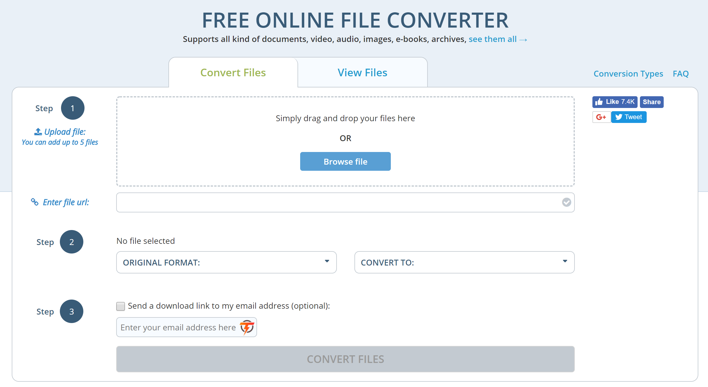 Начальный интерфейс DocsPal