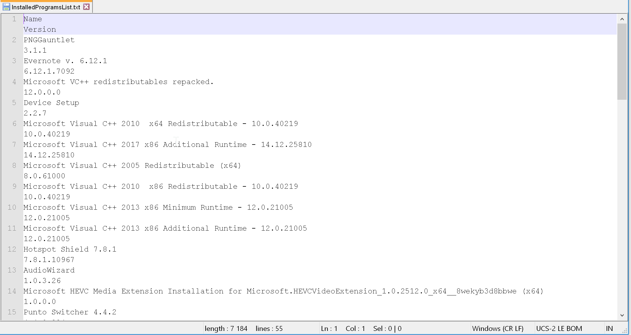 Результат работы