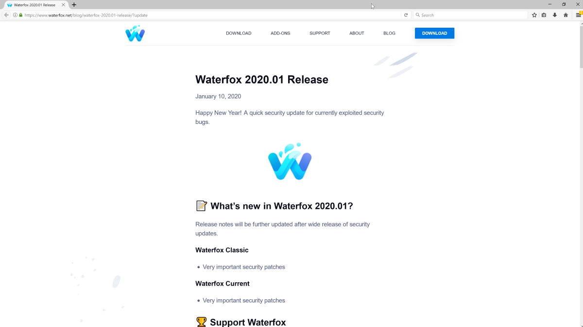 Waterfox браузер