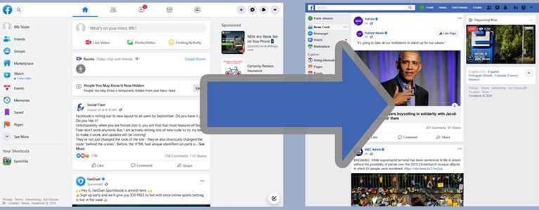 Как вернуть старый дизайн Facebook