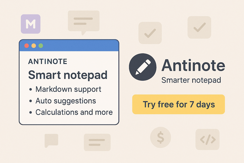 Antinote — мощное приложение для «мусорных» заметок
