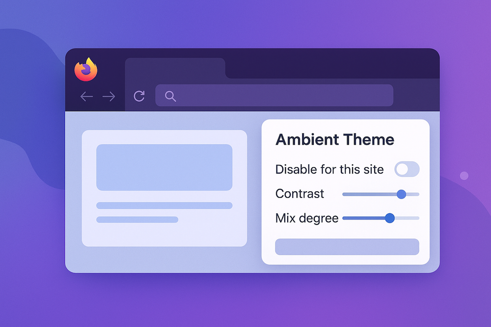 Как динамически изменять цвет темы в Firefox