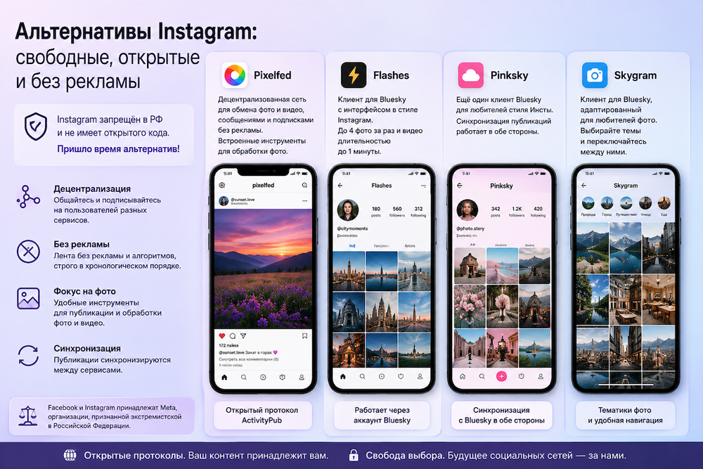 Опенсорсные альтернативы Instagram*