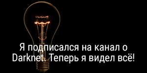 Я подписался на канал о Darknet. Теперь я видел всё!