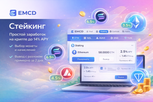 Как застейкать ETH в EMCD под APY 2.5%
