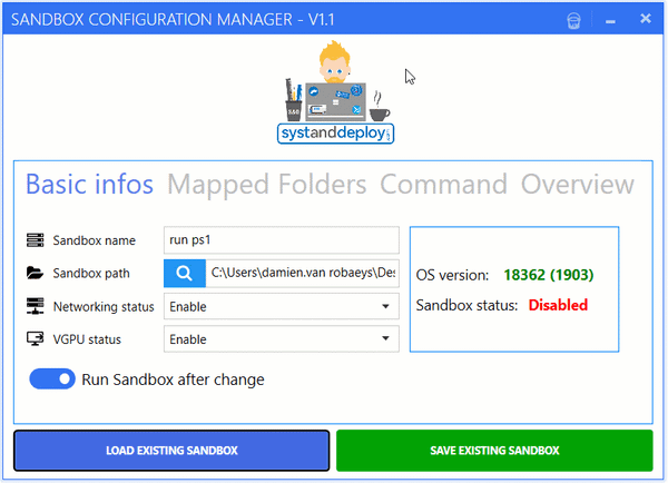Как быстро создать и управлять Sanbdox на Windows 10