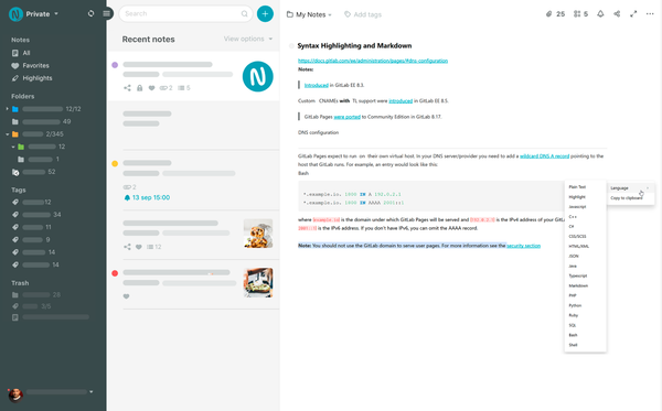 Обзор Nimbus Note. Удобный кроссплатформенный сервис заметок
