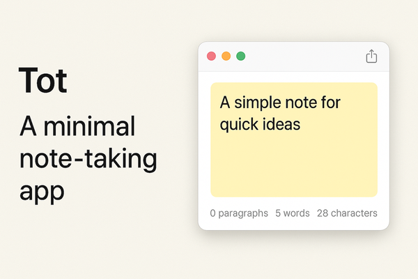 Обзор Tot. Какой-то уж совсем простой заметочник