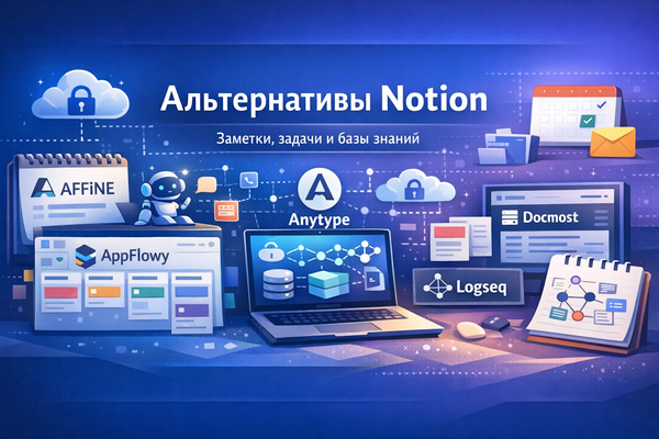 5 альтернатив Notion, ориентированных на конфиденциальность