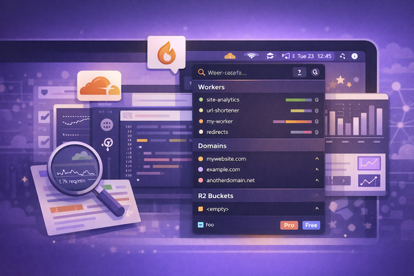Как управлять ресурсами Cloudflare из Строки меню