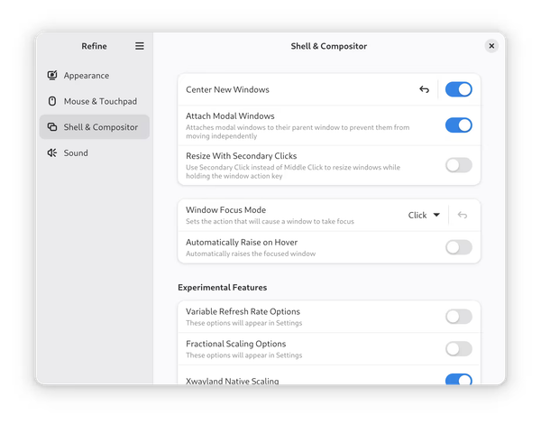 Refine поможет тонко настроить окружение GNOME