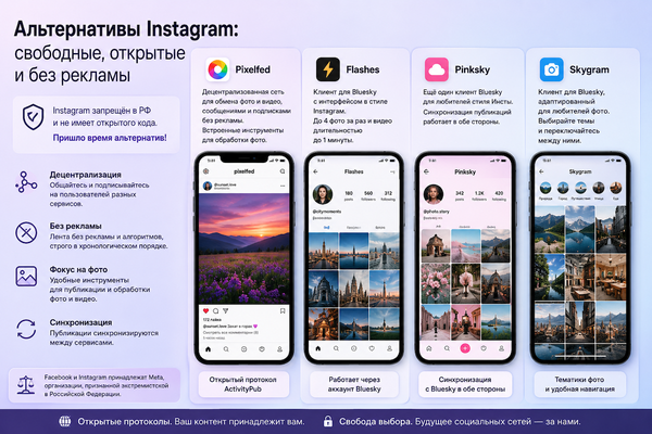 Опенсорсные альтернативы Instagram*