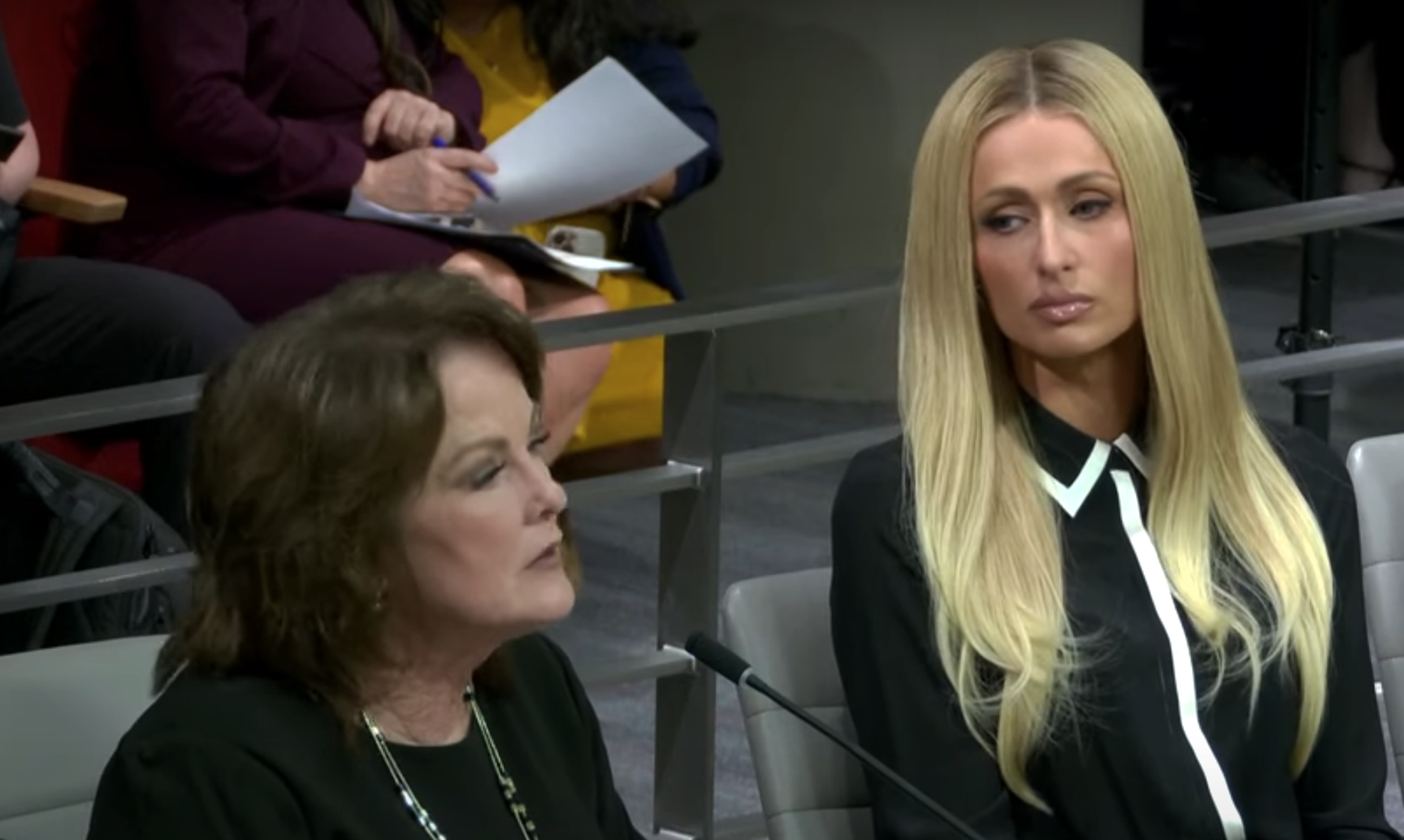 Paris Hilton Advocates for SB 1043 at California State Senate.