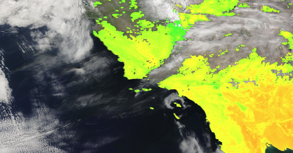 NASA Satellite Image Highlights Rising Land Surface Temperatures in Southern California
