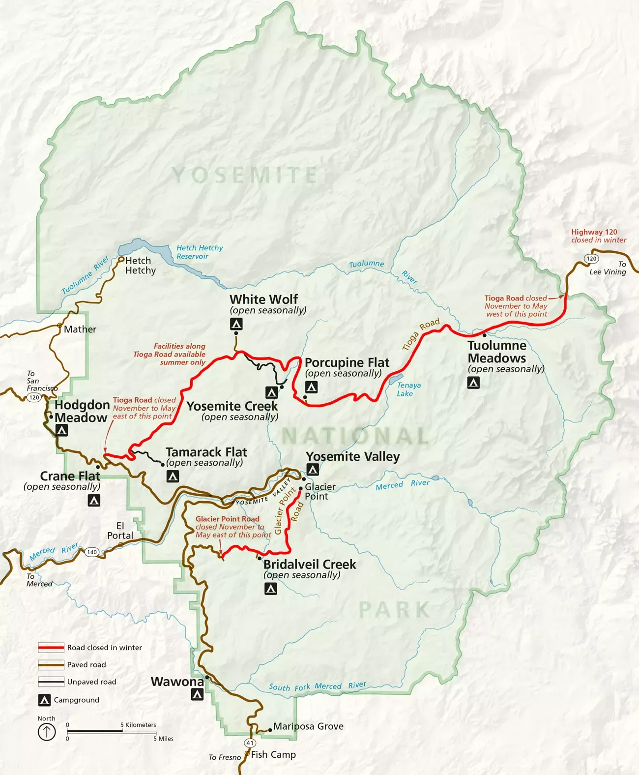 Seasonal Road Closures at Yosemite: Summer 2025 Map.