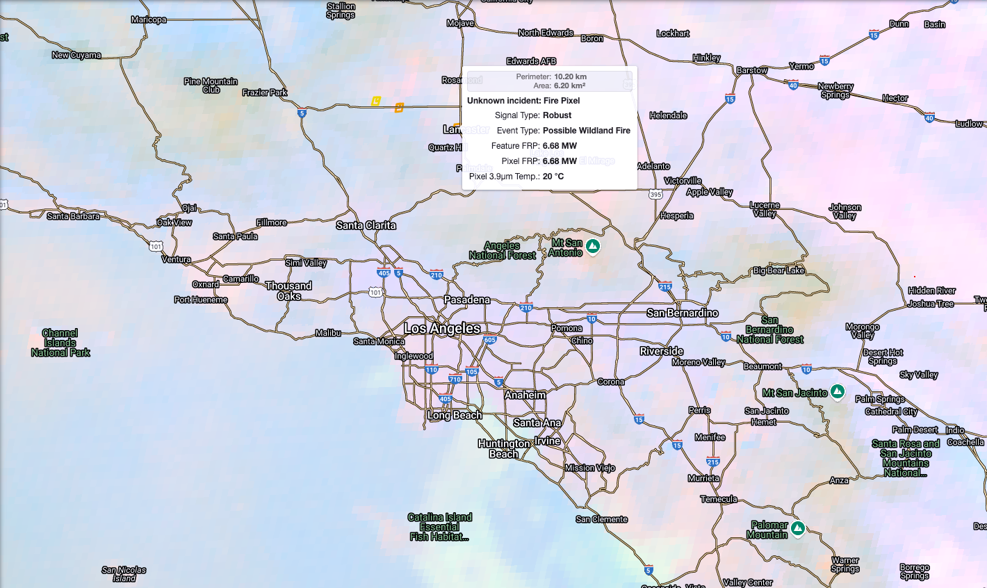 NOAA NGFS Live Fire Map, May 2025.