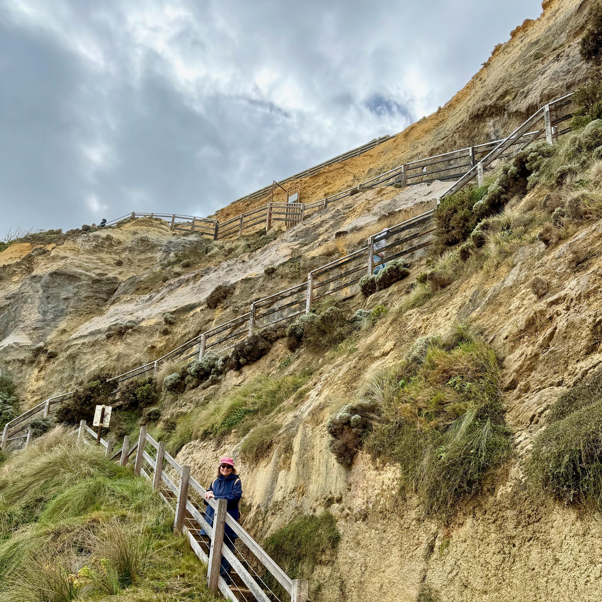 The Gibson Steps staircase from the sand