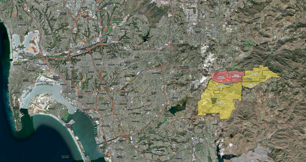 Steele Fire update: Evacuations ordered in San Diego County | 26 acres burned, 25% containment post image