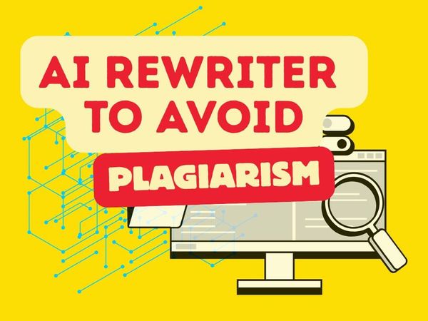 A cover image that says "AI Rewriter to Avoid Plagiarism"
