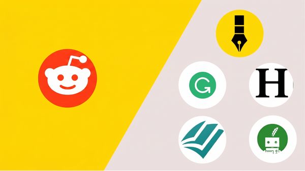 image showing the logos of Reddit, editGPT, Grammarly, Hemingway Editor, ProWritingAid, and Quillbot