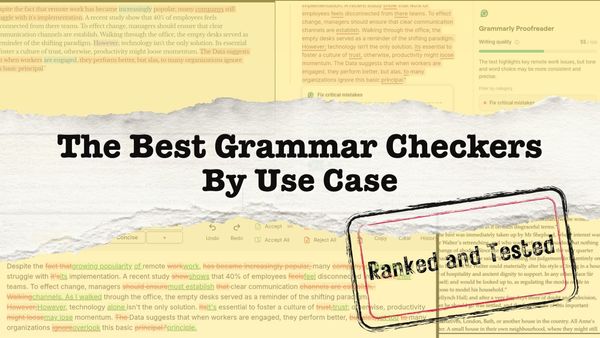 An image showing the best grammar checkers by use case in 2026