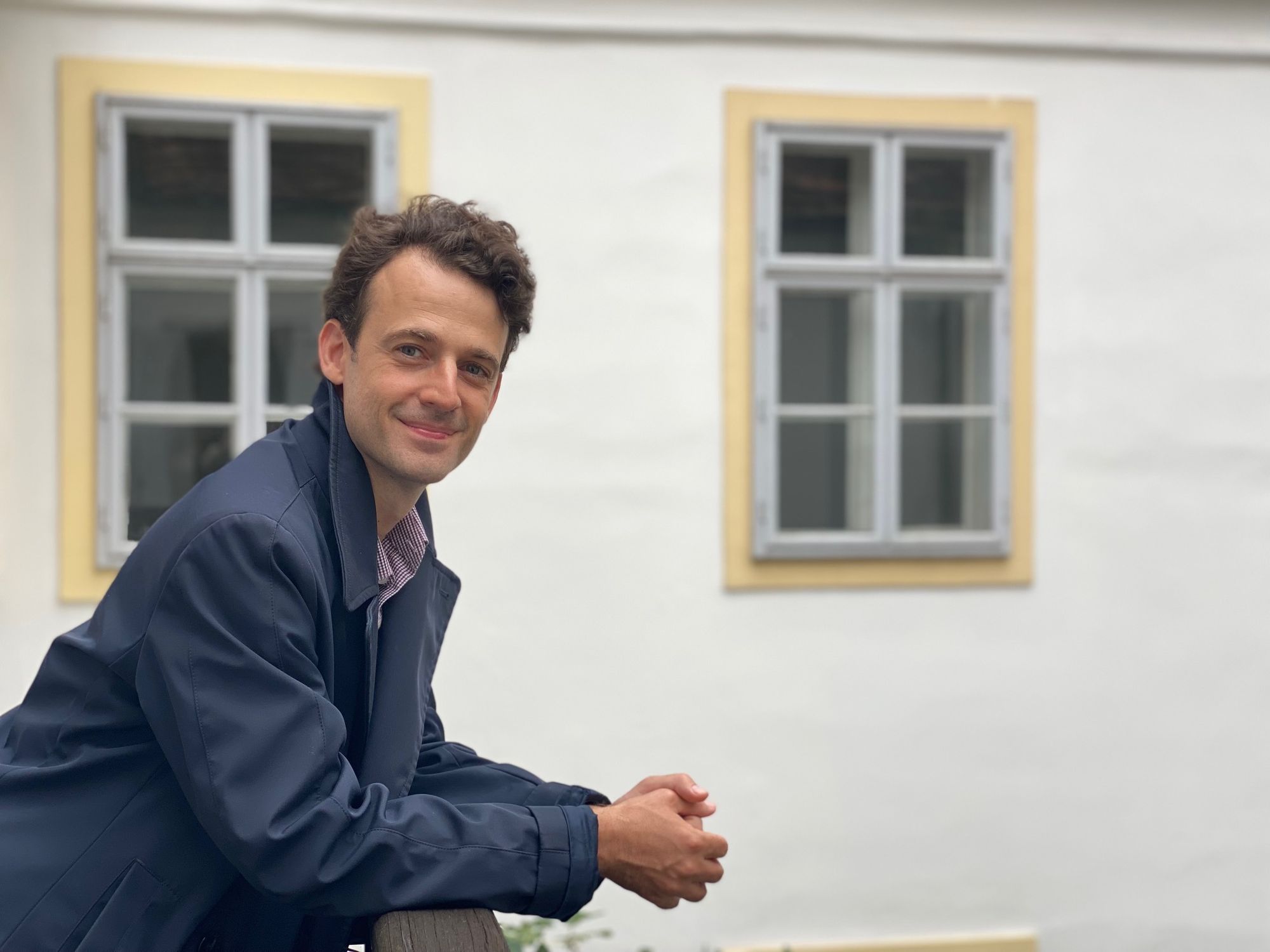 George Lepauw at the Haydn House in Vienna. Photo by Céline Oms