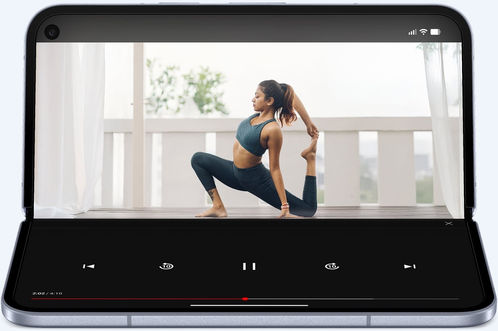Pixel 10 Pro Fold showing a Youtube video.