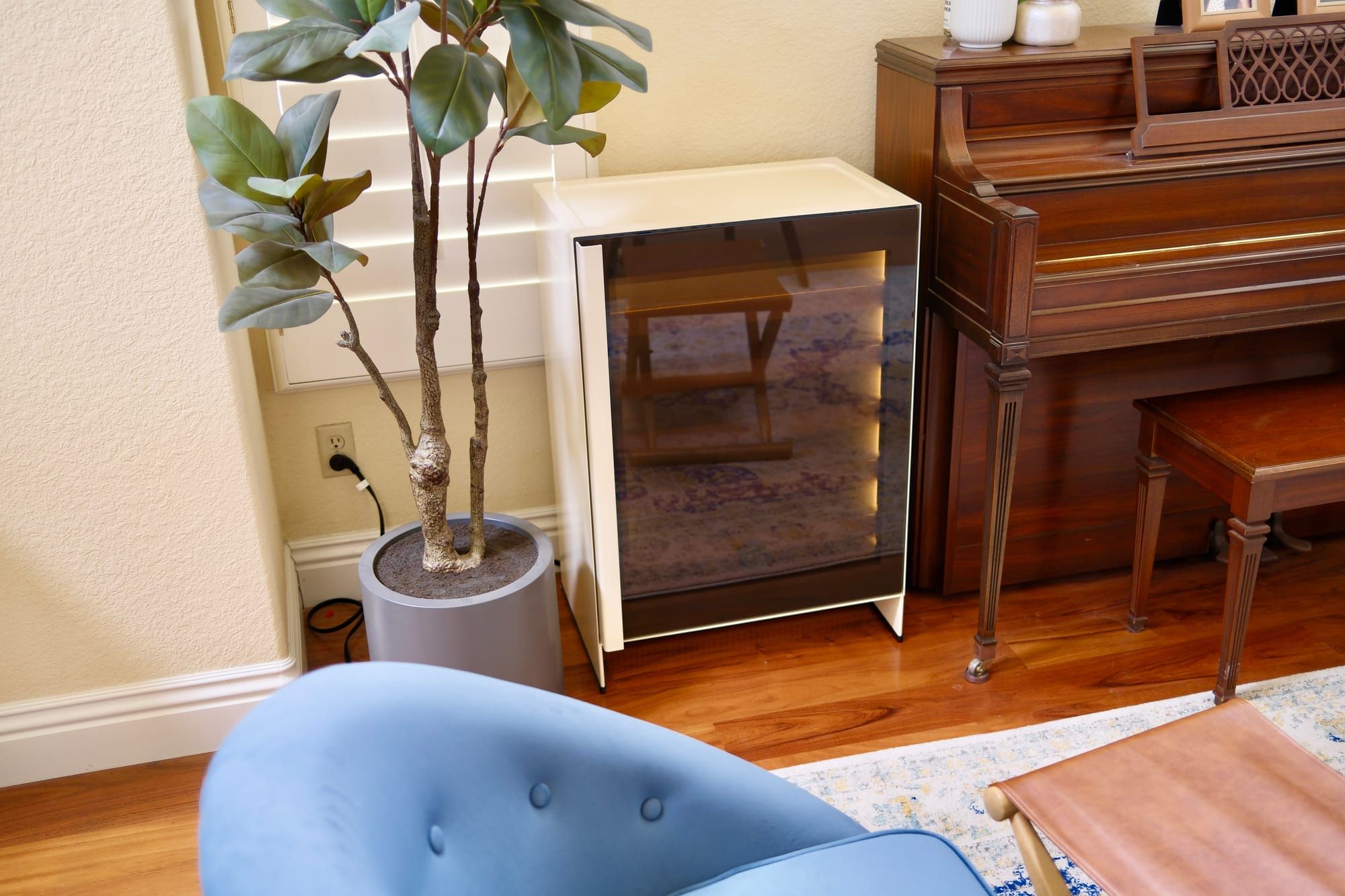 I put this Instagram-famous mini fridge in my living room. Here’s what surprised me