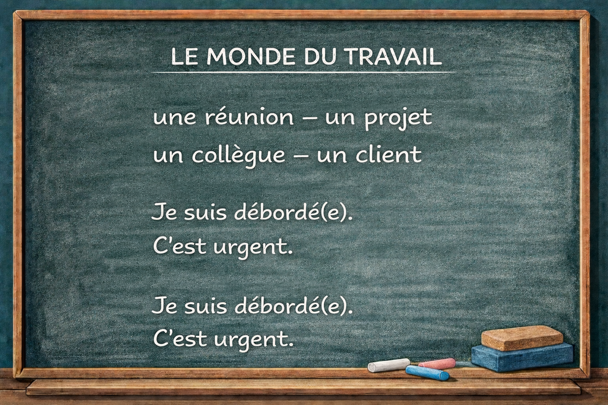 Vocabulaire du monde du travail - Work-related terminology (level A1)