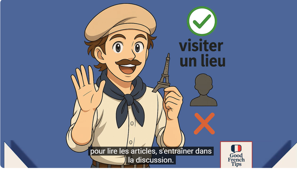 VIDEO : La Minute Vocabulaire – le verbe to visit en français | Français Facile (Slow French)